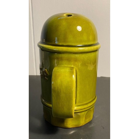 Vintage MCM Los Angeles Potteries Cheese Shaker Green Large Kitchen Mid Century - Picture 2 of 6